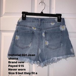 Sun flower jean shorts